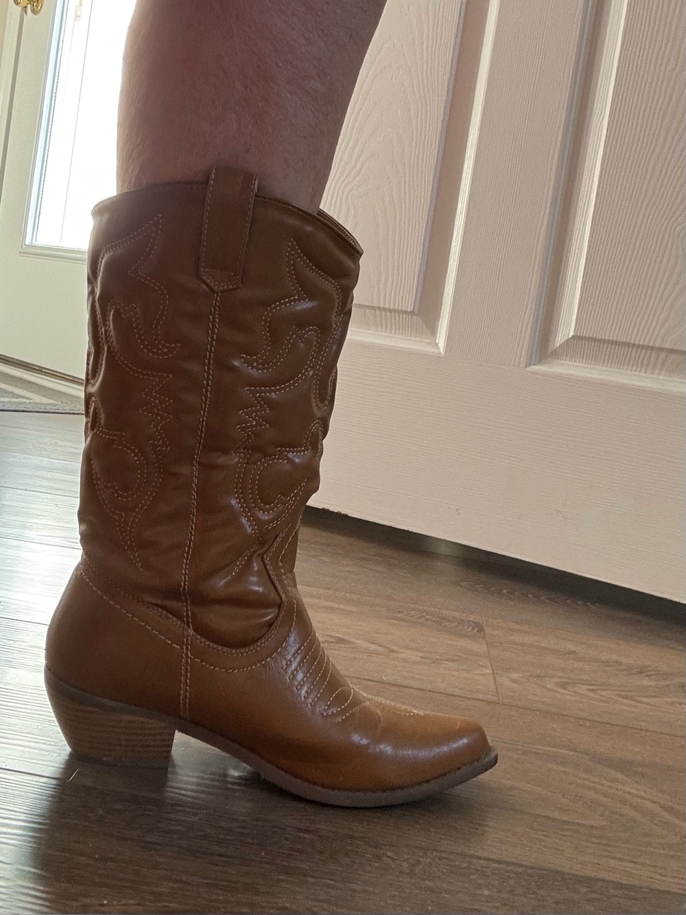 Tan Western Knee-High Boots - Picture 7 of 7